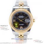 N9 Factory 904L Rolex Datejust II 41mm Jubilee Watch - Black Face Diamond ETA 2836 Automatic